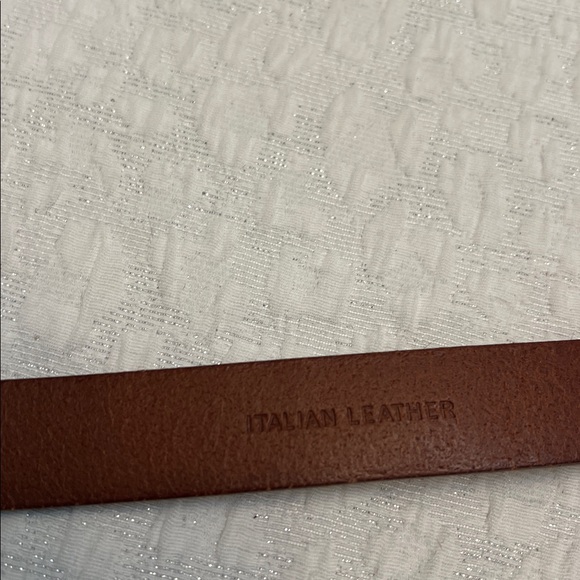 LAUREN RALPH LAUREN ITALIAN LEATHER BRASS BUCKLE VINTAGE BELT SIZE MEDIUM - Picture 6 of 11